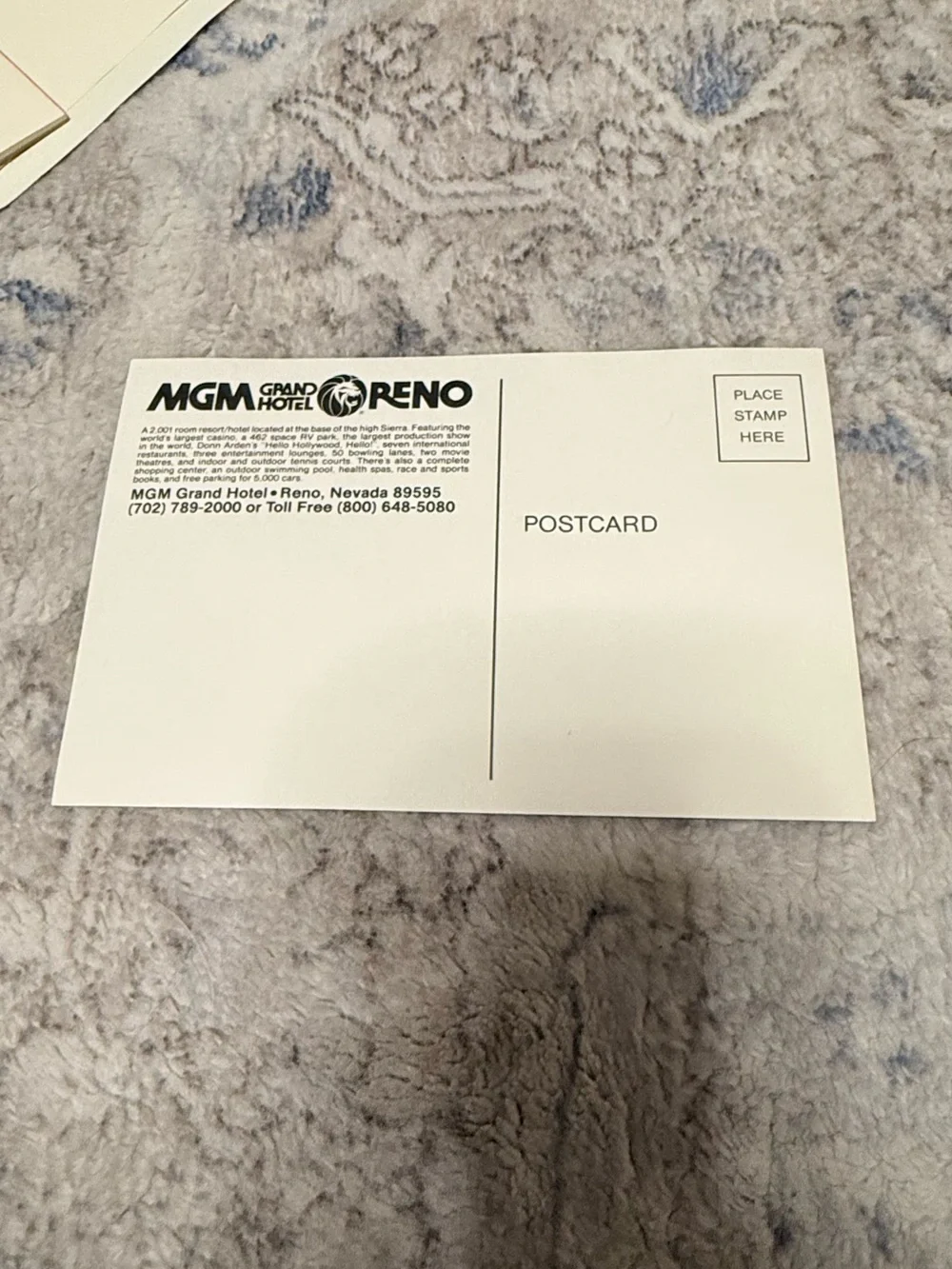 Vintage MGM Grand Hotel - Reno Cream Branded Notepad Set